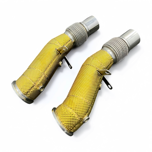 Collettore di Scarico ad Alto Flusso in Acciaio Inox 304 con Scudo Termico Dorato per BMW B48 <span class=keywords><strong>G20</strong></span> G21 <span class=keywords><strong>G30</strong></span> 325i/330i, Parti per Tuning - Product Image 5