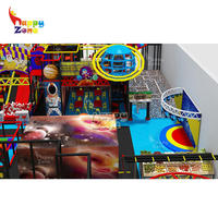 Château gonflable interactif multi-niveaux sur le thème de l'espace, de grande taille, pour enfants, équipement de terrain de jeu intérieur pour centres commerciaux