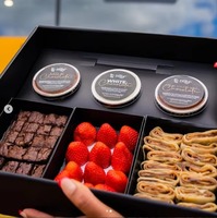 Boîtes d'emballage jetables écologiques, recyclables, imperméables et biodégradables pour la restauration, avec séparateurs pour sushis et fruits