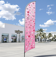 Drapeau de plage portable publicitaire extérieur en aluminium, résistant au vent, écologique, imperméable, CMYK, taille personnalisée, faible MOQ