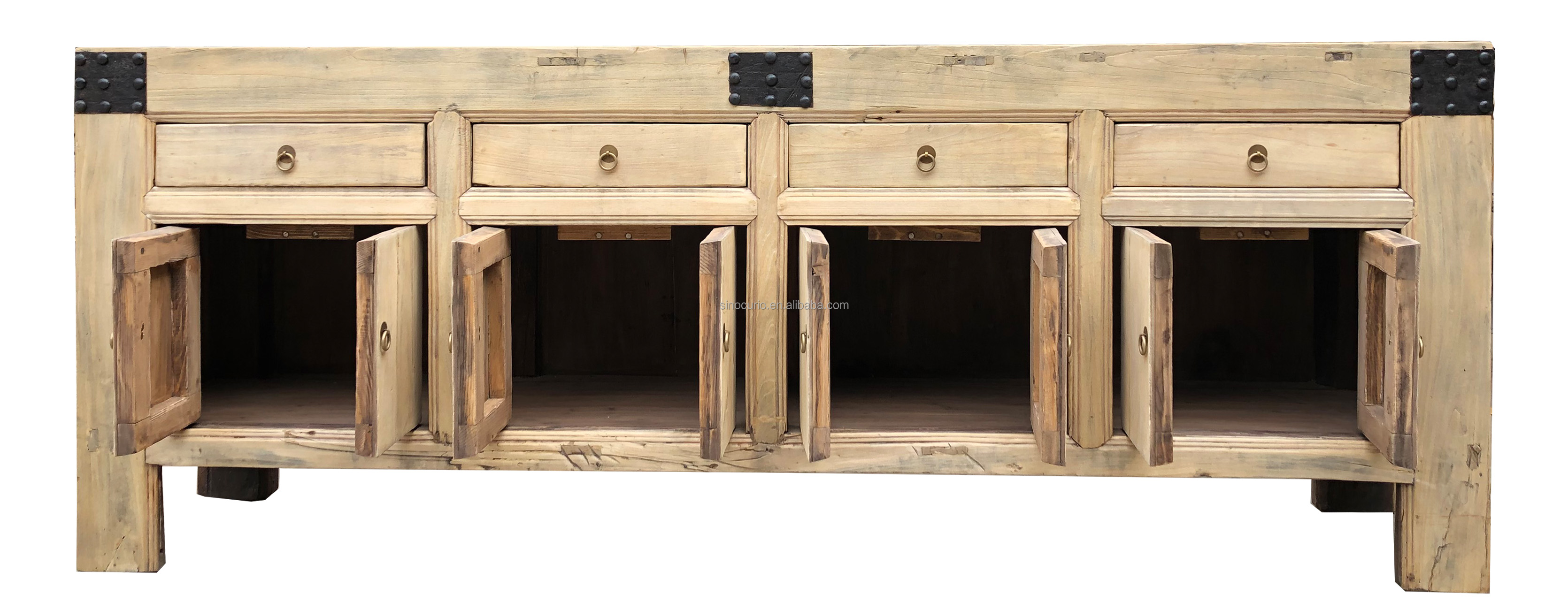 Latest Hot Selling Reclaimed Elm Wooden Industrial Furniture Natural Vintage Style Sideboard