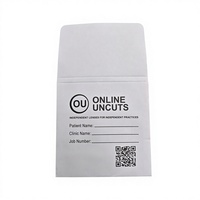Sac en papier d'emballage pour lentilles optiques personnalisées, papier d'art 157 g/m², enveloppe 9*9 cm d'emballage