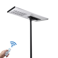 Lampadaire solaire LED tout-en-un haute luminosité 400W, étanche IP66, avec panneau solaire monocristallin et capteur de mouvement