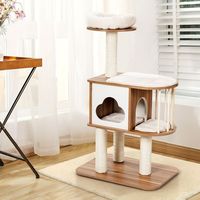 Maison d'arbre à chat en bois de haute qualité Scratcher pour chat en sisal Condo pour chat à plusieurs niveaux Fabrication de conception écologique durable CNLF