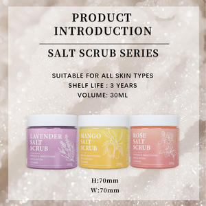 Série de gommages au sel à marque privée : hydratation, nettoyage et exfoliation – Trois senteurs : lavande, rose, mangue - Product Image 6