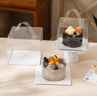 Boîtes à cupcakes miniatures en plastique de 2 à 6 pouces avec poignée pour l'emballage et la présentation de pâtisseries pour les fêtes et les boulangeries, contenants à gâteaux avec fenêtre transparente