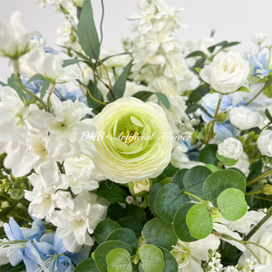 Boule de fleurs artificielles en soie rose, centre de table, vente en gros, rosemorning - Product Image 3