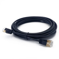 Kabel Jaringan LAN Ethernet FTP Cat 7 Cat.7 32AWG 4PR Twisted Delica Cord, Selubung Hitam, Tembaga, Kotak PVC, ROHS, 2 Meter