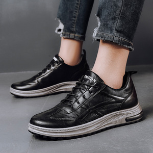 Zapatos Casuales de Trabajo para Hombre, con Cordones, Parte Superior de PU, Suela de Goma, Imitación de Cuero Cálido, Talla Grande, Primavera 2025, Venta al Por Mayor - Product Image 4