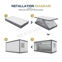 2025 MZECOHOUSE Nouveau Design Z-Type Flat Pack Maison Pliante-Garage/Cabine/Atelier Préfabriqué Multifonctionnel