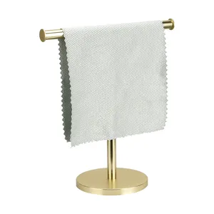 Tooless lắp ráp Bronze vàng brass vàng kim loại phòng tắm t-shape Rack khăn