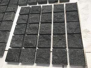 54x54cm Pierre Noire Pavés Granit Flammé MAILLE PAVER GRANITE Noir Absolu AVEC DES <span class=keywords><strong>PRIX</strong></span> ABORDABLES Convient pour les trottoirs de voie - Product Image 2