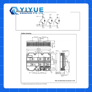5SNA1200G450350 Module HiPak IGBT unique Capacité de cyclisme haute puissance Plaquette de silicium Plaque de base AlSiC ABB Hitachi Semiconductors - Product Image 5