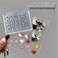 Moule en silicone pour manucure, formes multiples, réutilisable, fleurs 3D, papillon, accessoires pour ongles