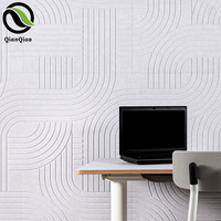 Panel Decorativo Acústico de Fieltro PET Curvo Lineal QIANQIAO, Cortado por CNC, para Diseño de Interiores Profesional