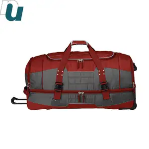 Carrito de etiqueta personalizado de alta calidad, Maleta de equipaje de tamaño grande, impermeable, de bajo coste, bolso de lona transformador para la escuela