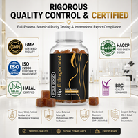 Gummies OEM/ODM Marque Privée pour le Rehaussement des Hanches, Mélange Herbal de Fenugrec et Maca pour Femmes, Soutien à l'Augmentation des Courbes, 60 Gummies Faibles en Sucre
