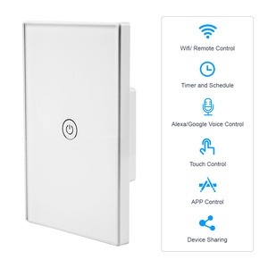 10A 1Gang US Wall Smart Light <span class=keywords><strong>Switch</strong></span> Panel 86 Control de temporizador multicanal Compatible con aplicaciones de teléfono Asistentes de voz para el hogar para - Product Image 3