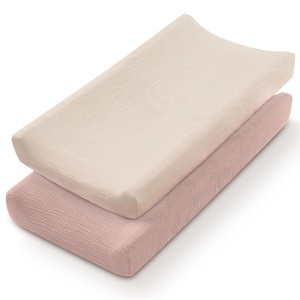 Lot de 2 draps de <span class=keywords><strong>berceau</strong></span> pour bébé en mousseline 100% coton, ultra doux, respirant, imprimé d'animaux de dessin animé, anti-bactérien, housse de matelas pour <span class=keywords><strong>berceau</strong></span> de bébé - Product Image 4