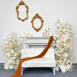 Promessa de flores artificiais para bebês, arco floral para decoração de eventos de casamento