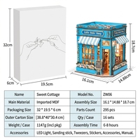 Prachtige kleine magische kasteel DIY miniatuur poppenhuis kit 3D houten puzzel LED verlichting luxe milieuvriendelijke handgemaakte huisdecoratie