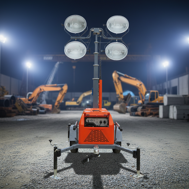 7m Mobile Flood Lighting Tower Construction Light Tower Generator FZMTC-1000B