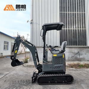 Mini-excavatrice sur chenilles LOGWAY de haute qualité avec moteur Yanmar, chenilles en caoutchouc de 230 cm, commande hydraulique <span class=keywords><strong>pilot</strong></span>ée et haute efficacité - Product Image 1
