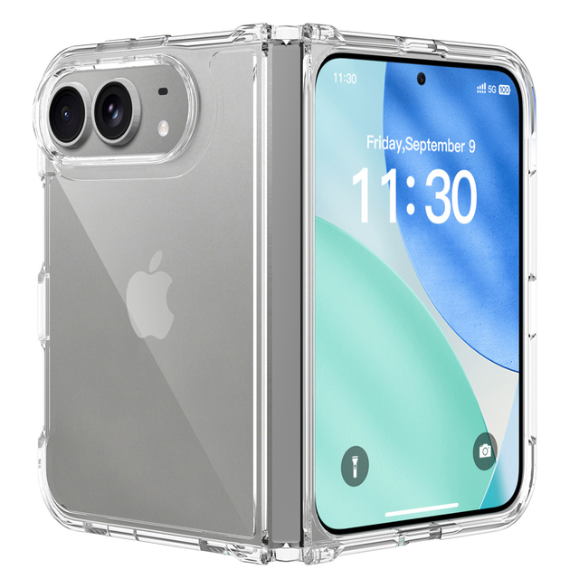 Transparent Acrylic Phone Case for iPhone 18 Fold Anti Yellow Heat Dissipation Phone Cover for iPhone 18 Ultra LZ118