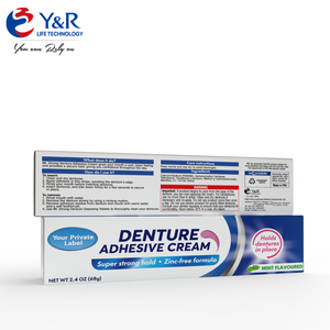 Crème adhésive dentaire extra forte pour prothèses dentaires, tenue 12 heures, résistante à l'eau, sans zinc ni fluorure - Product Image 2