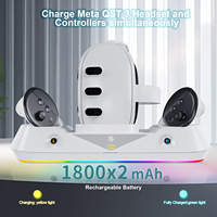 Base de charge à succion magnétique avec jeu de piles Accessoires de charge pour siège de jeu VR Meta Quest 3 VR Lunettes Poignée Vente en gros
