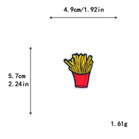 Sac de broderie personnalisé frites pop-corn série tissu de broderie autocollant chaussures chapeau décoratif patchs brodés stock