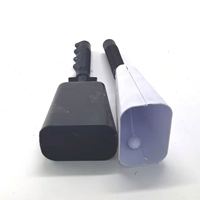 Cloche à vache en métal personnalisée avec logo sérigraphié, autocollant et poignée – Cadeau promotionnel blanc en gros