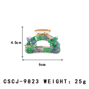 مشبك شعر دائري أنيق على شكل فراشة من CANYUAN، مشبك شعر أحادي اللون قابل للمزج والمطابقة للفتيات، مشبك صغير مخصص من البلاستيك - Product Image 2