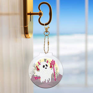 ชุดอุปกรณ์ศิลปะเพชร DIY คุณภาพสูง ลายค้างคาวน่ารัก ของตกแต่งพวงกุญแจฮาโลวีน สำหรับเด็ก ของขวัญสุดพิเศษ - Product Image 3