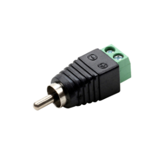 RCA Male to AV Solderless Screw Terminal Audio / Video Connector Adapter