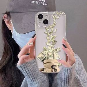 Funda para Teléfono Móvil con Diseño de Signo de Dólar, para <span class=keywords><strong>iPhone</strong></span> 16 Plus, 17 Air Pro Max, Carcasa Transparente Antigolpes - Product Image 4