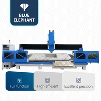 Mesin CNC Router Batu Industri 3015, Mesin CNC Marmer dengan Sudut Bevel 45 Derajat, Pusat Pemrosesan Batu Kuarsa dengan Spindle ATC 12 Alat