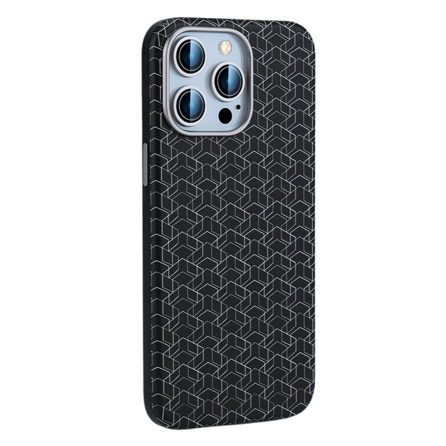 New Plain PU Leather Check Mobile Phone Case for iPhone 13 14 15 16 Pro Max 16 Plus Metal Camera Frame Magnetic Shockproof Cover