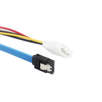 SATA3.0 kabel daya Data SATA III 7 + 15PIN ke SATA 7 PIN dan 4 Pin Molex kabel IDE Hard Drive