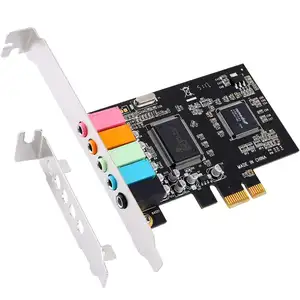 适用于台式机的高速PCIE 6通道虚拟3D立体声音频适配器内部声卡