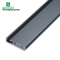 Plinthe en alliage d'aluminium moderne avec éclairage LED intégré, sensation tactile, 5098 mm, support de montage en métal, vente en gros usine Foshan
