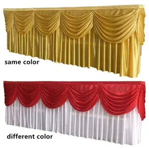 300cm x 80cm xù bảng váy hình chữ nhật bảng vải Ốp chân tường thiết kế Polyester cho đám cưới sinh nhật đảng sang trọng Khăn trải bàn