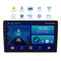 GPS stéréo sans fil pour tableau de bord Android 4 + 64GB Dual Din Placement de tableau de bord CarPlay 7 \ "9 \" 10 \ "Écran partagé sans fil RVB