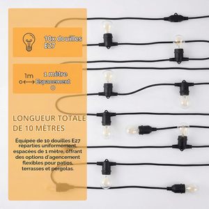 Guirnalda de Luces LED Vintage Impermeable con Bombillas de Hilo S14 para Fiestas, Jardín y Exteriores - Product Image 4