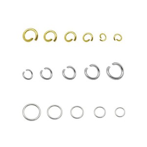 Conectores redondos chapados en oro y plata para joyería, tipo anillo abierto, para accesorios de bricolaje, 3mm, 4mm, 5mm, 6mm - Product Image 5