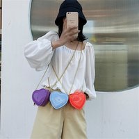 Sacs à main tendance en forme de cœur, mini sacs en silicone PVC pour femmes et enfants, sacs à bandoulière en forme de cœur