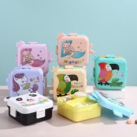 Nouveautés Boîte à lunch sans BPA anti-fuite pour enfants Boîte à lunch mignonne de qualité alimentaire pour enfants avec sac isotherme