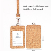 Porte-badge d'employé en bois naturel écologique personnalisé, porte-carte de travail, porte-badge, porte-cartes de crédit avec cordon