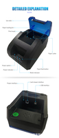 Impresora Térmica Inalámbrica de Recibos POS de 2 Pulgadas (58 mm), Compatible con Android, iOS, Windows, MAC y Tablets