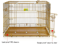 Kingconte – cage en métal robuste pour animaux de compagnie, boîte de chien pliante, panneau de séparation